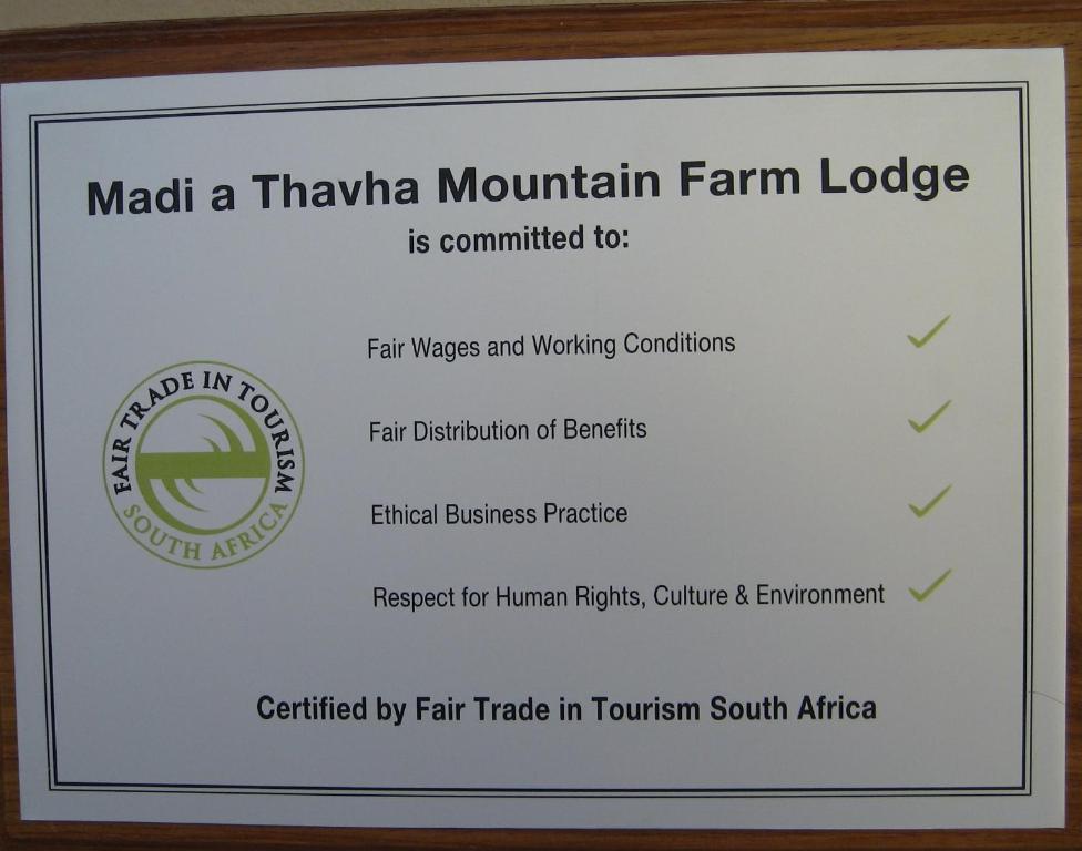 Madi A Thavha Mountain Lodge Louis Trichardt Buitenkant foto